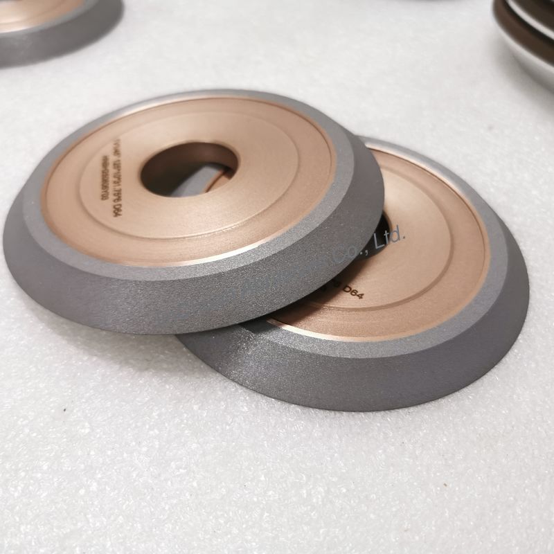 Resin And Metal Hybrid Bond Hybrid 1V1/45° 125*10*31.75*6mm D64 Diamond Grinding Wheel