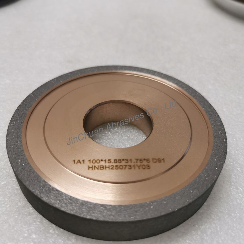 1A1 100*15.88*31.75*6mm D91 Resin And Metal Hybrid Bond  Diamond Grinding Wheel  Higher Efficiency Longer Life