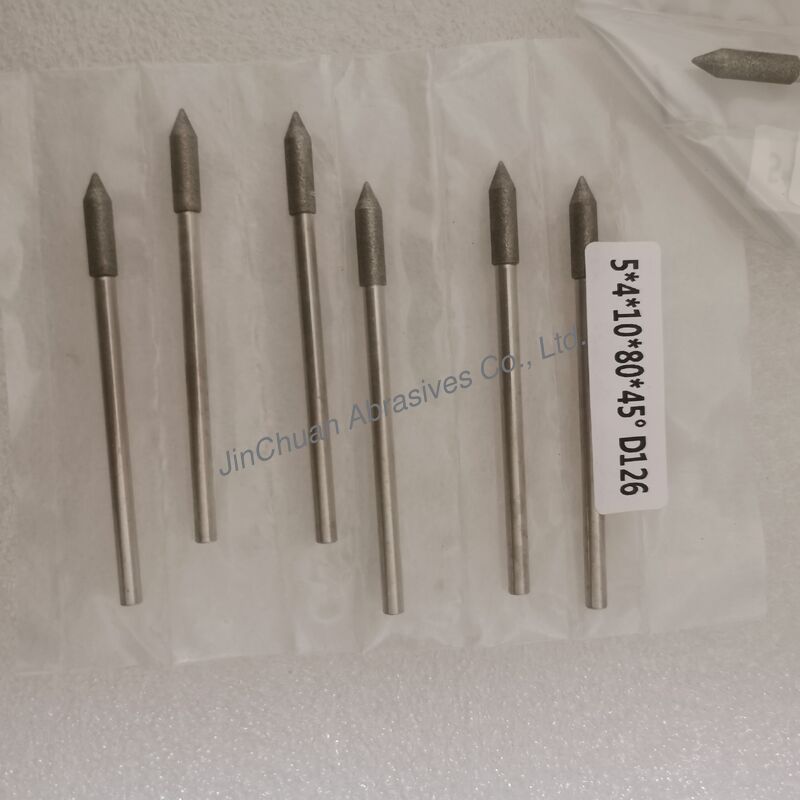 Custom-Made 5*4*10*80mm  30°-120° D126 Electroplated Grinding Bits For Cemented Carbide