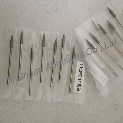 Custom-Made 4*3*10*80mm  17°-120° D126 Electroplated Grinding bits For Cemented Carbide
