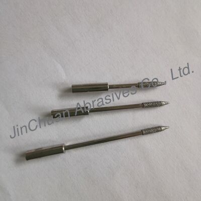 D151# Twarde elektrochemicznie powlekane trzpienie szlifierskie z diamentem o średnicy główki 2,2 mm i długości ściernej 8 mm